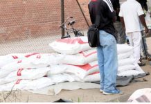 bags of mealie meal at Renkini