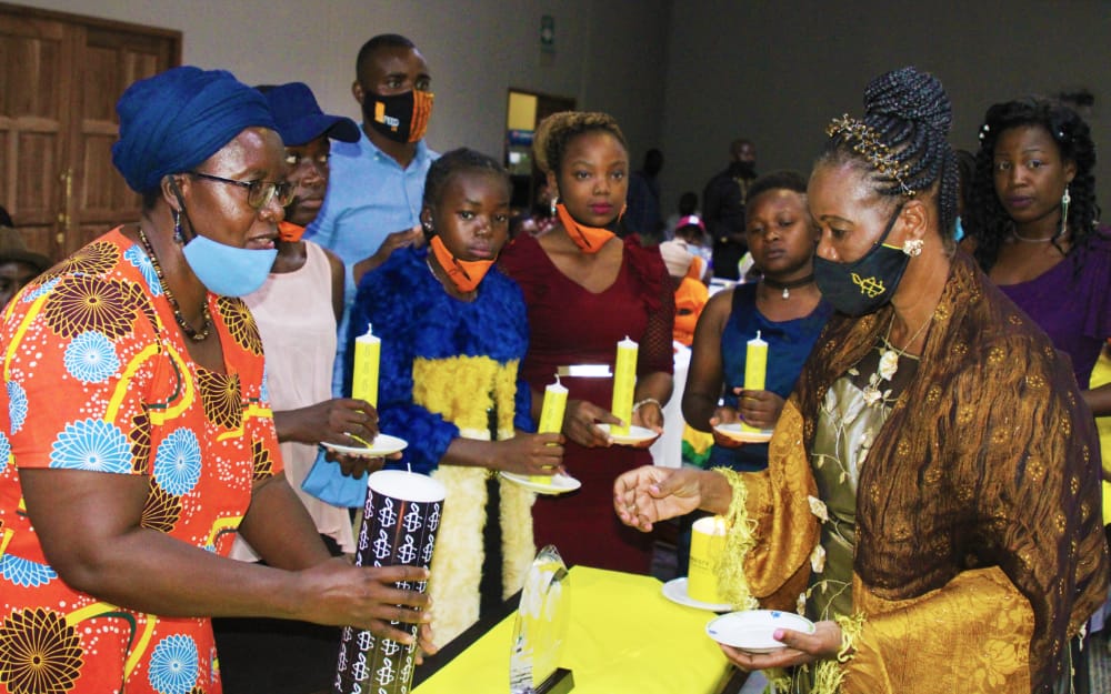 Standing from the left Daisy, Jessesi Mungoshi and Selmor Mtukudzi