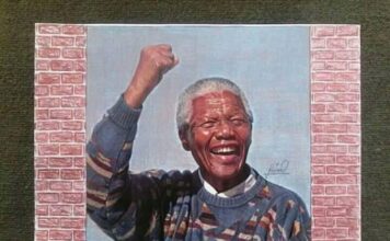 A painting of the late freedom fighter and former South African President Nelson Mandela impressed the judges at Iziko Gallery in Cape Town