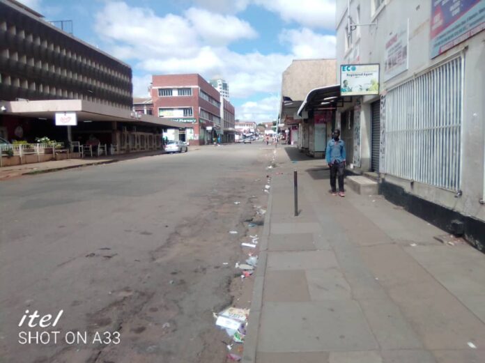 The streets in Harare are virtually empty as people have heeded government's call to stay home during the 30-day national lockdown to curb the spread of the COVID-19 virus