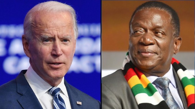 Biden Mnangagwa Relations between President Mnangagwa's administration and the US government remain strained over human rights issues
