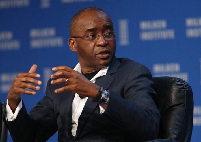 Masiiwa Strive Masiyiwa, founder and chairman of Econet Wireless Global Ltd., speaks during the annual Milken Institute Global Conference in Beverly Hills , California, U.S., on Monday, May 2, 2016. The conference gathers attendees to explore solutions to today's most pressing challenges in financial markets, industry sectors, health, government and education. Photographer: Patrick T. Fallon/Bloomberg via Getty Images