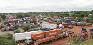 Truckers struggling to get clearance from Zimbabwean authorities pile up at the Zambian side of the Chirundu One Stop Border Post after ZIMRA insisted that the cargo is electronically sealed to avoid revenue leakages