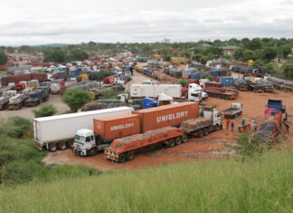 Truckers struggling to get clearance from Zimbabwean authorities pile up at the Zambian side of the Chirundu One Stop Border Post after ZIMRA insisted that the cargo is electronically sealed to avoid revenue leakages