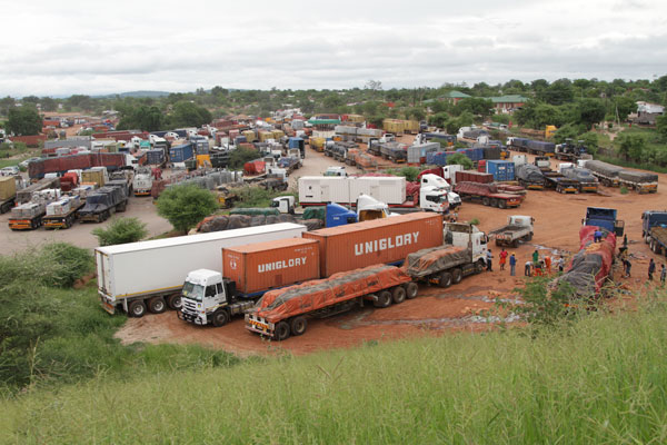 Truckers struggling to get clearance from Zimbabwean authorities pile up at the Zambian side of the Chirundu One Stop Border Post after ZIMRA insisted that the cargo is electronically sealed to avoid revenue leakages