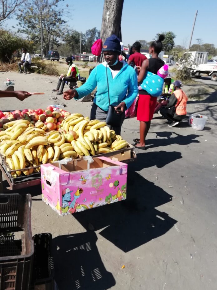 Karoi Fruit Vendor The COVID-19 pandemic has thrown into disarray plans by vendors and other small enterprises to improve their businesses as government has imposed lockdowns and restrictions to curb the spread of the novel corona virus
