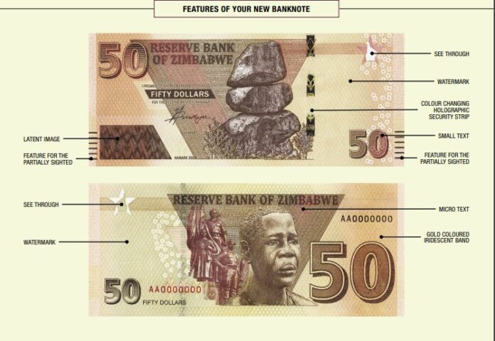 Nehanda Note The Reserve Bank of Zimbabwe has introduced a new $50 note which becomes the fifth note in circulation