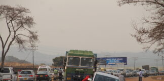 A long queue at a road block in Mazowe where police have taken a no-nonsense approach against inter-city travel shows how Zimbabweans have defied a government directive not to travel during the Level 4 National Lockdown aimed at curbing the spread of the coronavirus which has claimed about 4 500 people in Zimbabwe