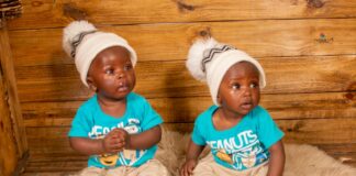 Twins born as a result of the IVF programme