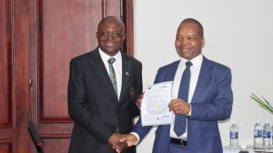 ZACC Chairperson Michael Reza with MIF Chief Executive Officer Dr. John Mangudya